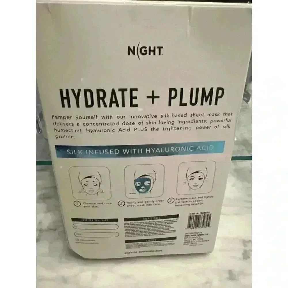Night Hyaluronic Acid Silk Sheet Mask - 10 Pack - Picture 3 of 4